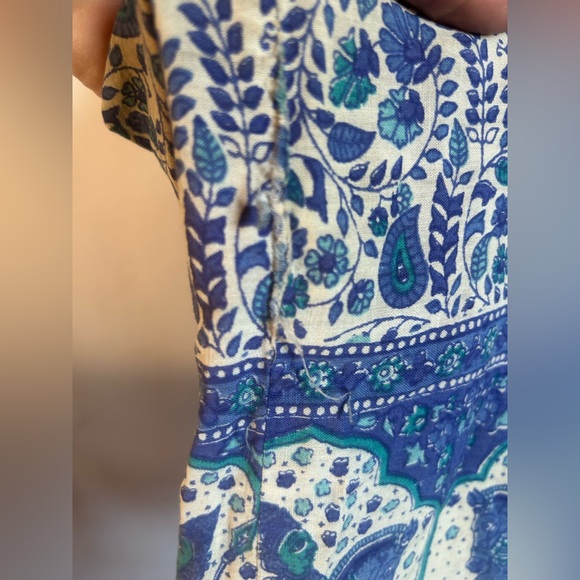 Vintage Avatar Indian Cotton Handblocked Paisley Tank Top Size L - Picture 11 of 12